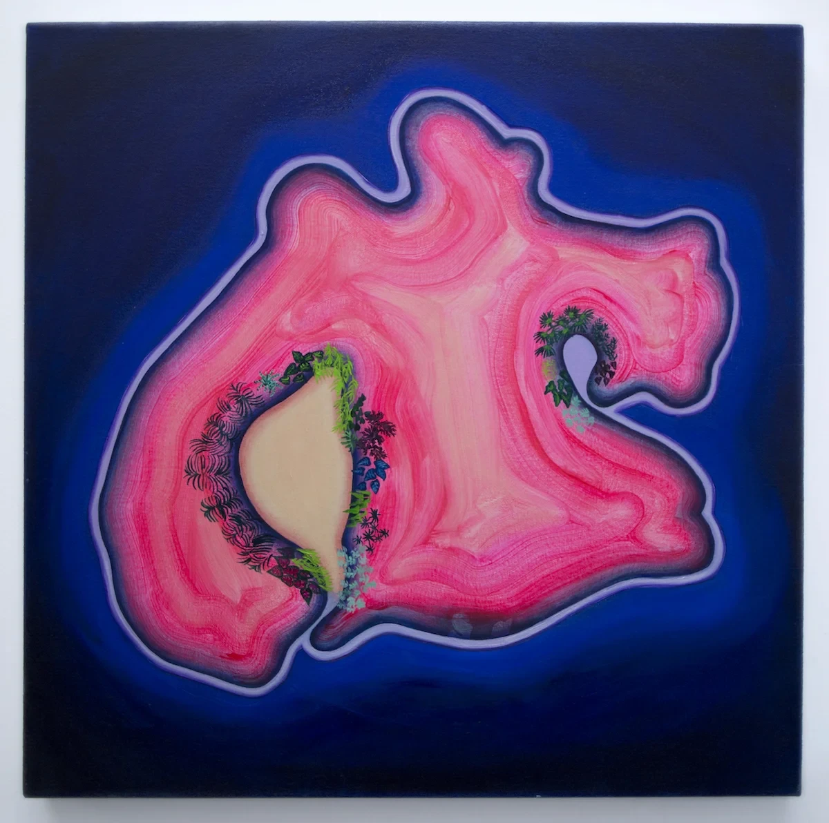 Aerial View, Oil and Acrylic on Canvas, 24”x24”, 2017