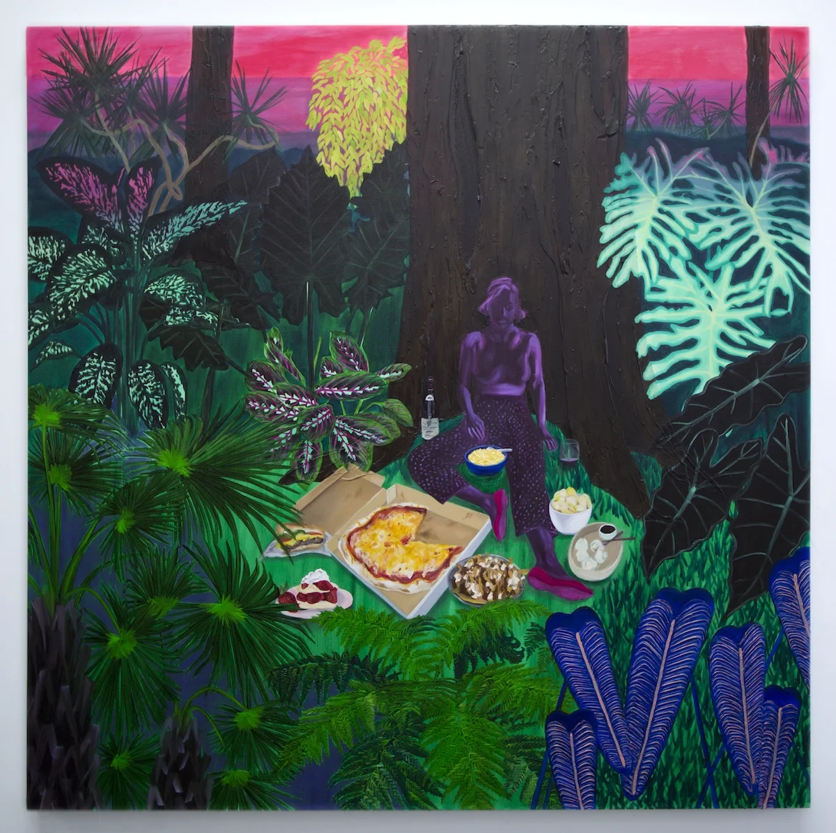 Bad Habits Forest, Oil and Acrylic on Canvas, 54”x54”, 2017
